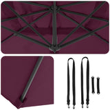Roma Parasol Red 286 x 284 x 265 cm Aluminium and Polyester 42003341