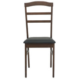 Dining Chair 2 pcs Light Brown and Black Solid Rubber Wood 42020493