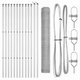 Fence Post Silver 25 x 1 m Steel 3352955