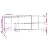 Sideboards 3 pcs White 60x35x70 cm Engineered Wood 3185767