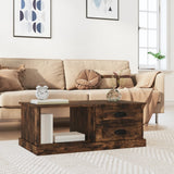 Coffee Table Smoked Oak 90x50x35 cm Engineered Wood 816245