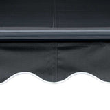 Manual Retractable Awning with LED 450x300 cm Anthracite 3051246