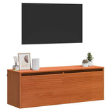 Wall Cabinet Wax Brown 100 x 30 x 35 cm Solid Pine Wood 869861