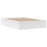 Bed Frame without Mattress White 120x190 cm Small Double Solid Wood Pine 3323474