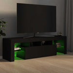 TV Cabinet with LED Lights Black 140x36.5x40 cm 804365