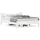 Bed Frame without Mattress White 140x200 cm Solid Wood Pine 844726