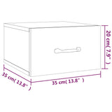 ZNTS Wall-mounted Bedside Cabinets 2 pcs Smoked Oak 35x35x20 cm 817580