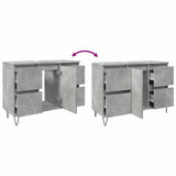 Bathroom Cabinet Concrete Grey 80x33x60 cm Engineered Wood 857234