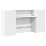 Reception Desk White 200x50x103.5 cm Engineered Wood 3324214