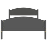 Bed Frame without Mattress Dark Grey Solid Pine Wood 120x200cm 322048