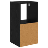 Bedside Table with Drawer 2 pcs Black Oak 30.5 x 27 x 59.5 cm 8000615