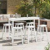Garden Bar Set 6 pcs White HDPE 3335807