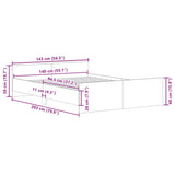 Bed Frame without Mattress Concrete Grey 140x200 cm 3203750