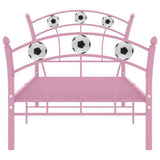 Bed Frame Pink Powder-coated metal Single Durable Bed Frame 324747