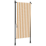 Outdoor Roller Blind Orange and White 120x270 cm Fabric&Steel 368769