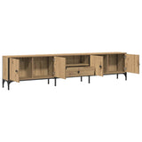 TV Cabinet with Drawer Artisan Oak 200x25x44 cm Engineered Wood 857697
