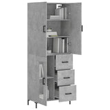 Highboard Concrete Grey 69.5x34x180 cm Engineered Wood 3195959
