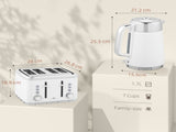 Electric Kettle and Toaster Set, 3000W 1.7L UK Strix Thermostat Rapid Boil Jug Kettle with Limescale T3398P378835