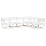 Garden Sofa Set White Solid pine wood Large Modular 3217016