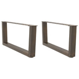 Coffee Table Legs V-Shape 2 pcs Natural Steel 70x cm Steel 4012619