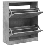 Shoe Cabinet Concrete Grey 80x34x96.5 cm Engineered Wood 839969