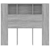 Headboard Cabinet Grey sonoma Engineered wood 120 cm 817268