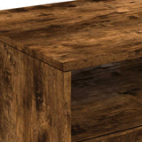 Coffee Table with LED Lights Smoked Oak 90x49x40 cm 839837