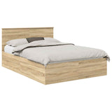 Bed Frame Sonoma Oak 150 x 200 cm Engineered Wood 3408657