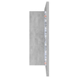 LED Bathroom Mirror Cabinet Concrete Grey 80x12x45 cm Acrylic 804968