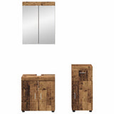 Bathroom Furniture Set TULUM 3 pcs Old Wood 60 x 34 x 63 cm 3398032