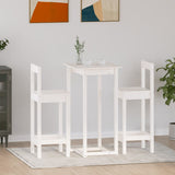 3 Piece Bar Set White Solid Wood Pine 3124733