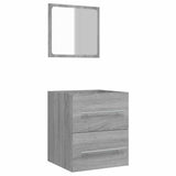 Bathroom Cabinet with Mirror Grey Sonoma 41x38.5x48 cm Engineered Wood 820470