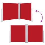Retractable Side Awning Red 100x600 cm 48447