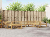 Outdoor Sofa Set 6 pcs White Solid Acacia Wood 3386918