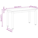 Bench Black Oak 80 x 35 x 45 cm Engineered Wood 892590
