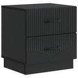 Bedside Cabinet 2 pcs Black 43 x 34.5 x 44.5 cm Engineered Wood 895218