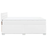 Box Spring Bed with Mattress White 160x200 cm Faux Leather 3286129