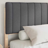Bed Frame with Upholstered Headboard Dark Grey 160 x 200 cm 878035