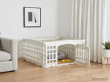 4 Panel Dog Playpen White 63 x 63 x 40 cm Plastic 42027213