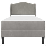 Bed Frame with Headboard Light Grey 90 x 190 cm Velvet 3415274