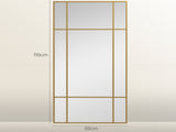 Decorative Grid Wall Mirror, with Back Hooks - Gold Tone T3398P341290