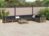 8 Piece Garden Sofa Set Impregnated Wood Pine 3299477