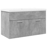 Bathroom Sink Cabinet with Built-in Basin Concrete Grey 3324859