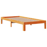 Bed Frame without Mattress Wax Brown 75x190 cm Small Single Solid Wood Pine 3306798