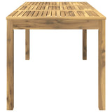 Garden Dinner Table White 141 x 80.5 x 75 cm Solid Acacia Wood 901714