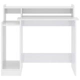 Desk with LED Lights High Gloss White 97x45x90 cm Engineered Wood 805558
