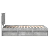 Bed Frame with Headboard Concerte 120 x 200 cm Solid Pine Wood 3410115