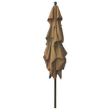 3-Tier Garden Parasol with Aluminium Pole Taupe 2.5x2.5 m 313839