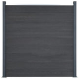 Fence Panel Set Grey 872x186 cm WPC 3211835