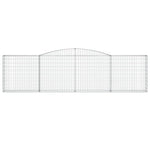 Arched Gabion Baskets 10 pcs 400x30x100/120 cm Galvanised Iron 3146874